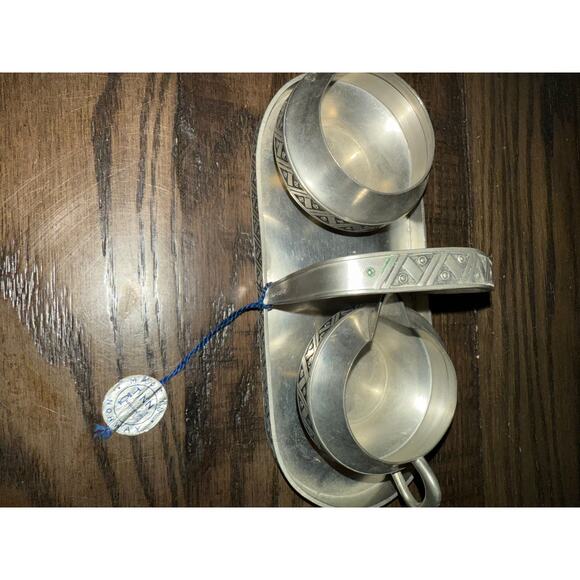 Norwegian Pewter Sugar & Creamer Set –Vint Mid-Century, Norway Hagness - Picture 5 of 10